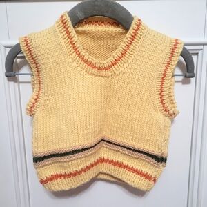 💥3/$24 Handmade‎ 100% Wool Sweater Vest